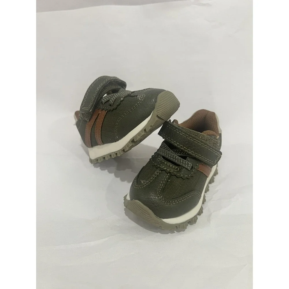 Simple Joys by Carter's Boy's Bailey Running Shoe, Army Green 4 Kid Toddler